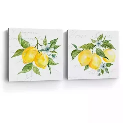 Kirklands Home Lemon Squeeze Canvas Art Prints, Set of 2 Outlet