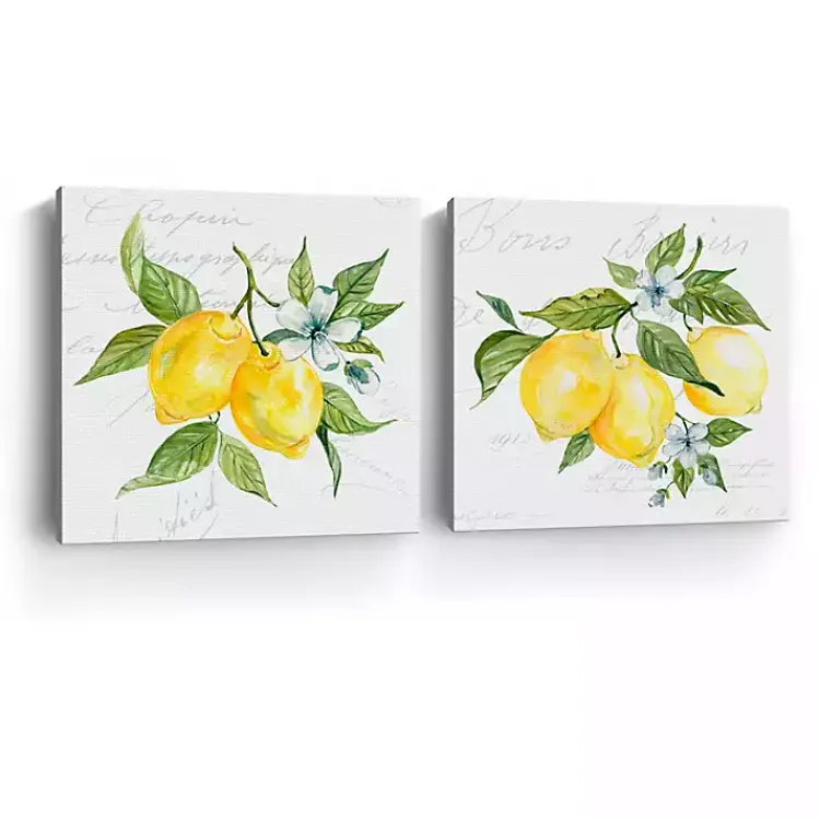 Kirklands Home Lemon Squeeze Canvas Art Prints, Set of 2 Outlet