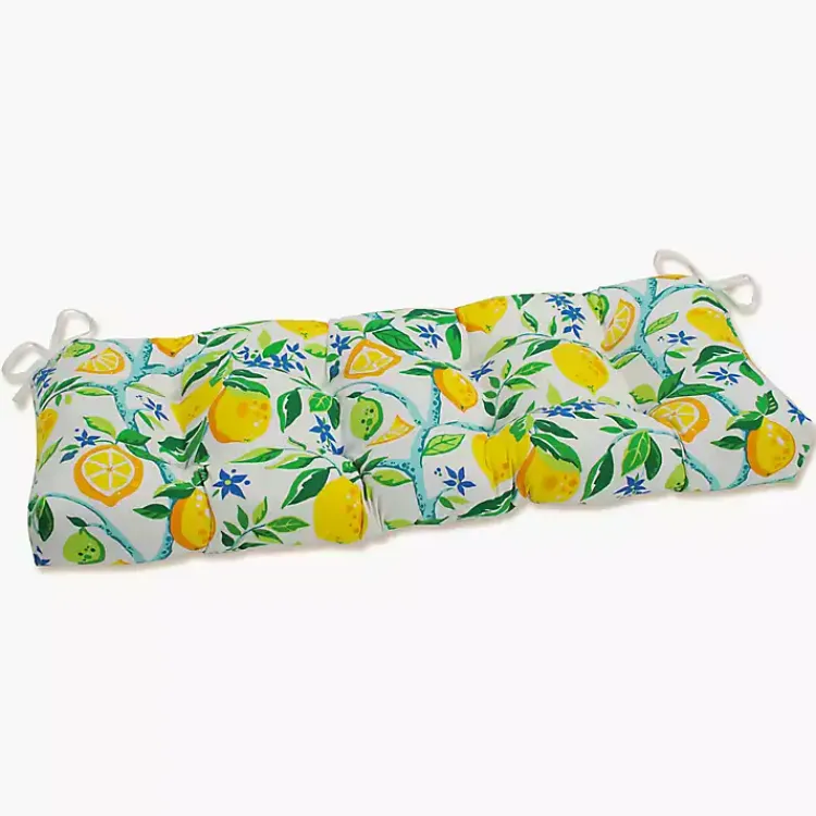 Kirklands Home Lemon Tree Tufted Outdoor Settee Cushion, 44 in. Best