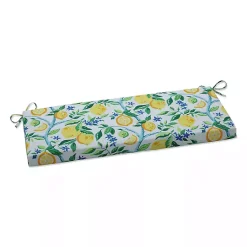 Kirklands Home Lemon Vines Outdoor Bench Cushion Clearance