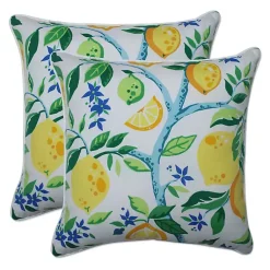 Kirklands Home Lemon Vines Outdoor Throw Pillows, Set of 2 Discount