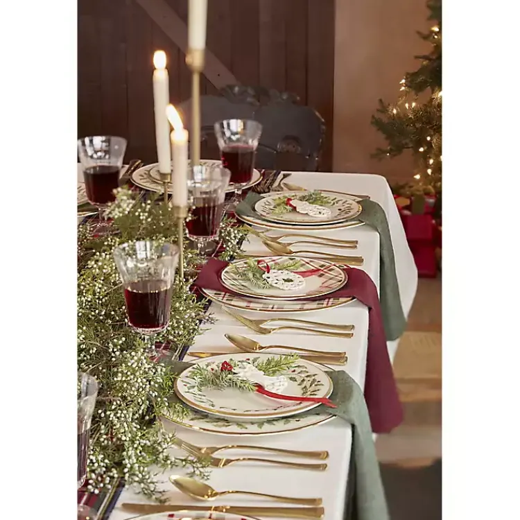 Christmas Dining & Entertaining>Kirklands Home Lenox Holiday Plaid 12-pc. Dinnerware Set