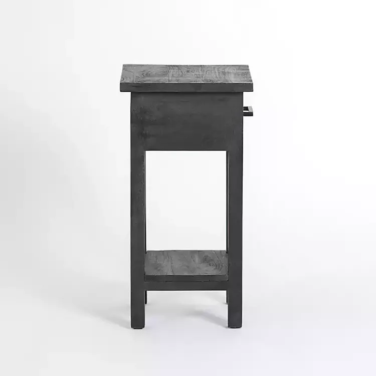 Kirklands Home Leo Wood Accent Table Black New