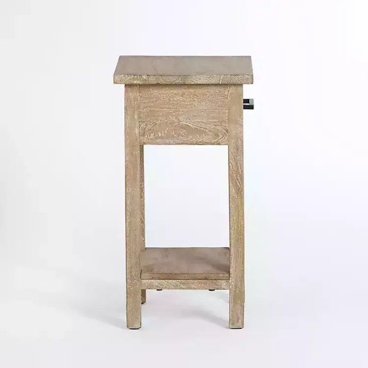 Kirklands Home Leo Natural Wood Accent Table Tan