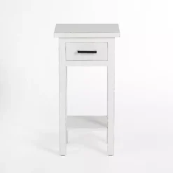 Kirklands Home Leo Wood Accent Table White Best