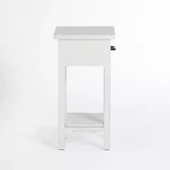 Kirklands Home Leo Wood Accent Table White Best