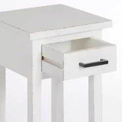 Kirklands Home Leo Wood Accent Table White Best