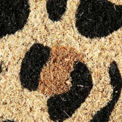 Kirklands Home Leopard Print Coir Doormat New