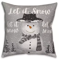 Christmas Pillows>Kirklands Home Let It Snow Christmas Pillow Gray