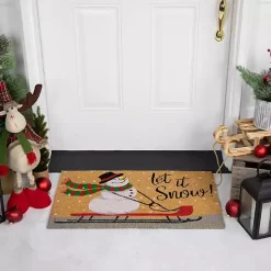 Kirklands Home Let It Snow Festive Christmas Doormat