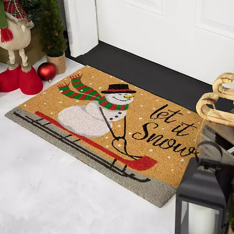Kirklands Home Let It Snow Festive Christmas Doormat