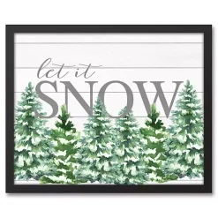 Christmas Art & Wall Decor>Kirklands Home Let it Snow Framed Art Print