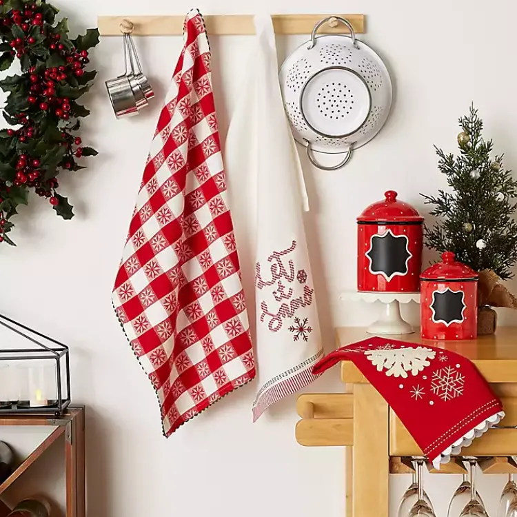 Christmas Dining & Entertaining>Kirklands Home Let it Snow Kitchen Towels, Set of 3