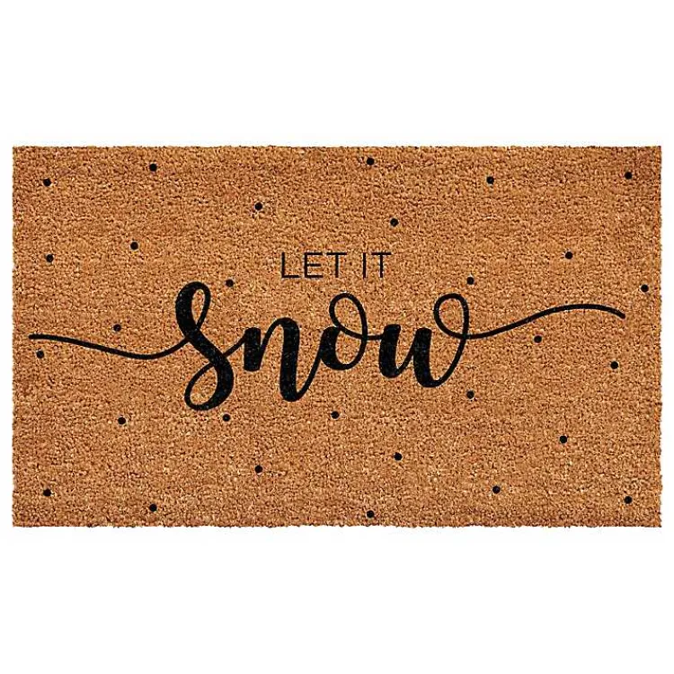 Kirklands Home Let it Snow Polka Dot Coir Doormat Outlet