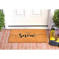 Kirklands Home Let it Snow Polka Dot Coir Doormat Outlet