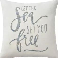 Pillows>Kirklands Home Let the Sea Set You Free Pillow Cover White