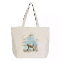 Christmas Decorations>Kirklands Home Let us Adore Him Canvas Tote Bag