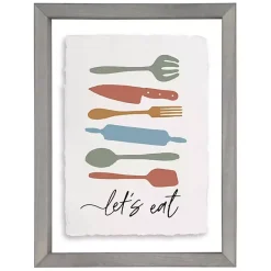 Kirklands Home Let's Eat Framed Wall Plaque Sale