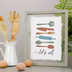 Kirklands Home Let's Eat Framed Wall Plaque Sale