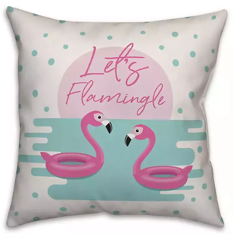 Kirklands Home Let's Flamingle Outdoor Pillow Online