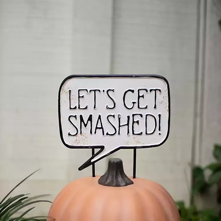 Halloween>Kirklands Home Let’s Get Smashed Metal Halloween Yard Sign
