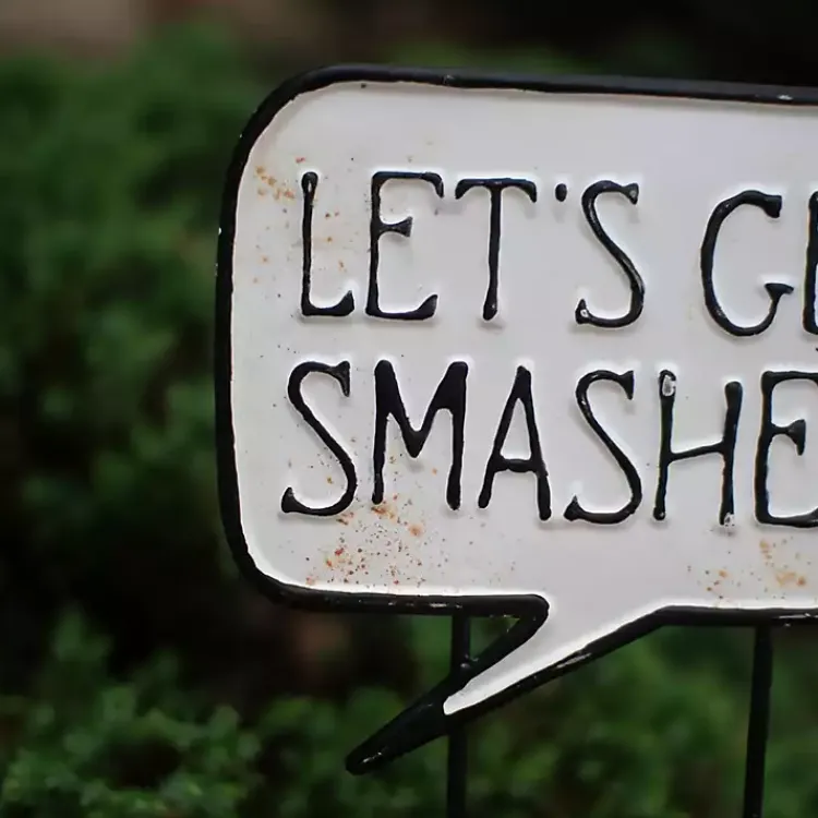 Halloween>Kirklands Home Let’s Get Smashed Metal Halloween Yard Sign