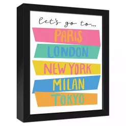 Kirklands Home Let's Go Travel Framed Canvas Art Print Best