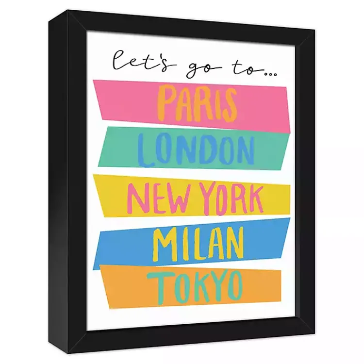 Kirklands Home Let's Go Travel Framed Canvas Art Print Best