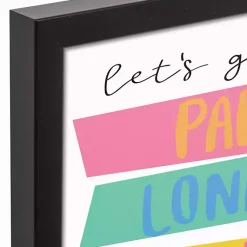 Kirklands Home Let's Go Travel Framed Canvas Art Print Best