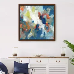 Kirklands Home Levee Framed Giclee Canvas Art Print Blue Outlet