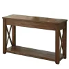 Kirklands Home Leyton X-Bar Side Panel Console Table Sale