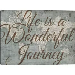 Kirklands Home Life Is A Wonderful Journey Canvas Art Print Brown New