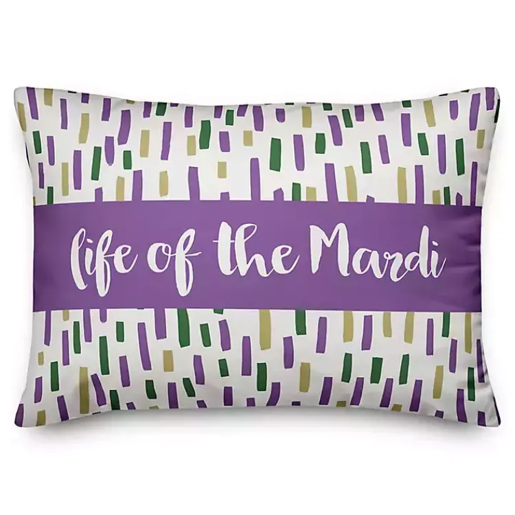 Mardi Gras Decorations>Kirklands Home Life Of The Mardi Pillow