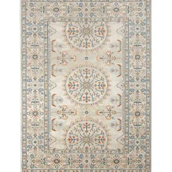 Kirklands Home Light Beige Bohemian Area Rug, 5x7 Tan New
