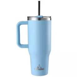 Kirklands Home Light 40 oz. Insulated Travel Tumbler Blue Best