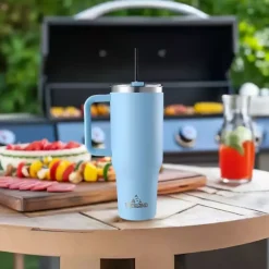 Kirklands Home Light 40 oz. Insulated Travel Tumbler Blue Best