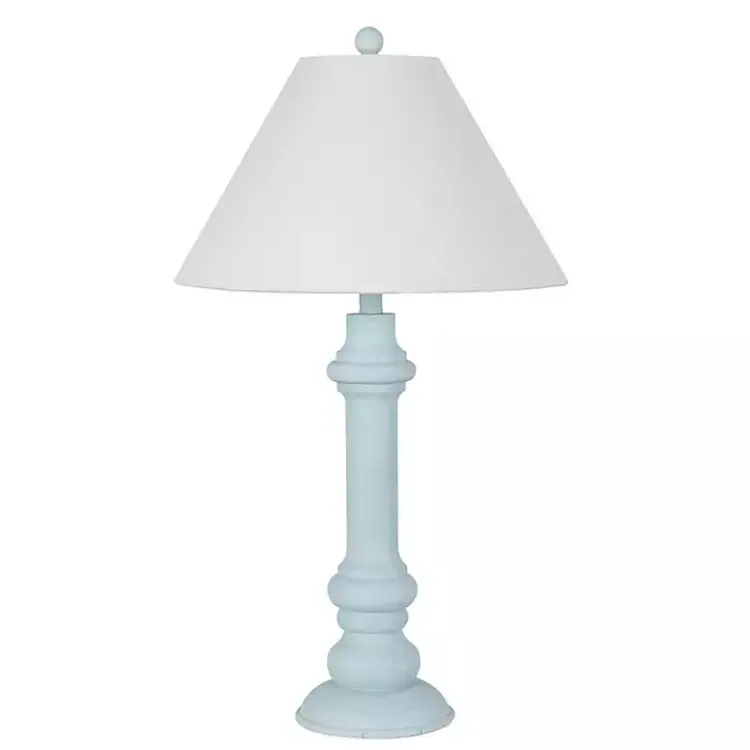 Kirklands Home Light Blue Coastal Ariel Table Lamps, Set of 2 New
