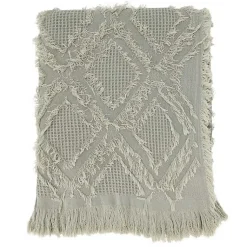 Blankets & Throws>Kirklands Home Light Diamond Pattern Throw Blanket Blue