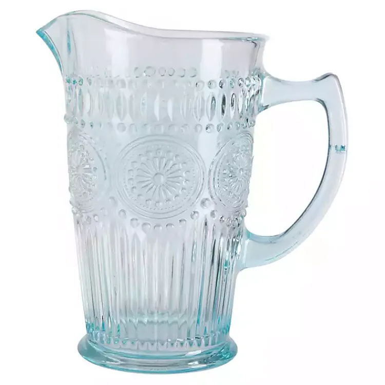 Kirklands Home Light Glass Circa Pitcher Blue Best