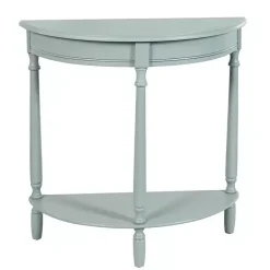 Kirklands Home Light Half Moon Tinslee Console Table Blue Clearance