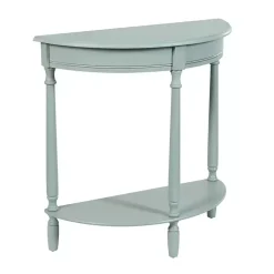 Kirklands Home Light Half Moon Tinslee Console Table Blue Clearance