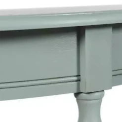 Kirklands Home Light Half Moon Tinslee Console Table Blue Clearance