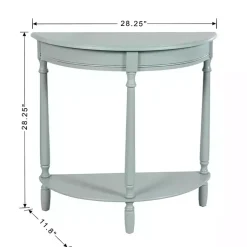 Kirklands Home Light Half Moon Tinslee Console Table Blue Clearance