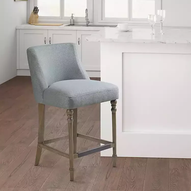 Kirklands Home Light Martha Stewart Delaney Counter Stool Blue Online