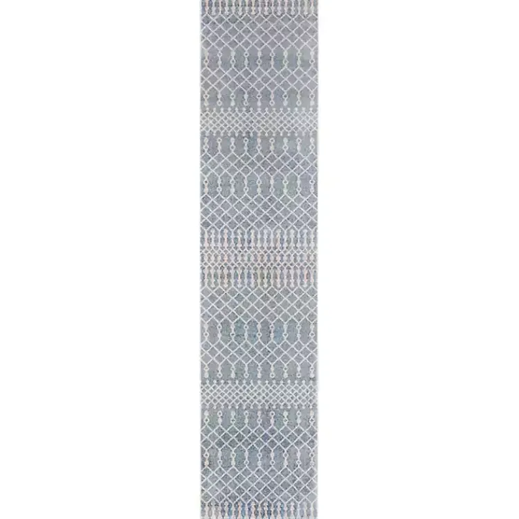 Kirklands Home Light Moroccan Washable Runner, 2x12 Blue Discount