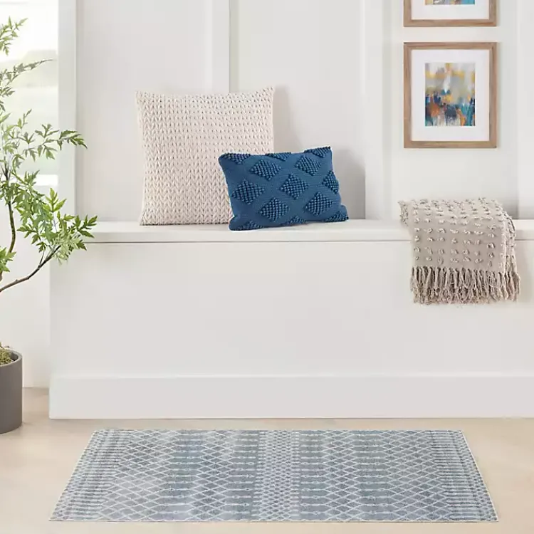 Kirklands Home Light Moroccan Washable Accent Rug, 2x4 Blue Discount