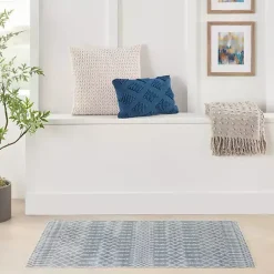 Kirklands Home Light Moroccan Washable Area Rug, 4x6 Blue Discount