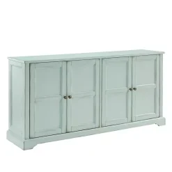 Kirklands Home Light Paneled 4-Door Sideboard Blue