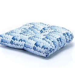 Kirklands Home Light Patterned Outdoor Chair Cushion Blue New