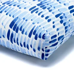 Kirklands Home Light Patterned Outdoor Bench Cushion Blue New